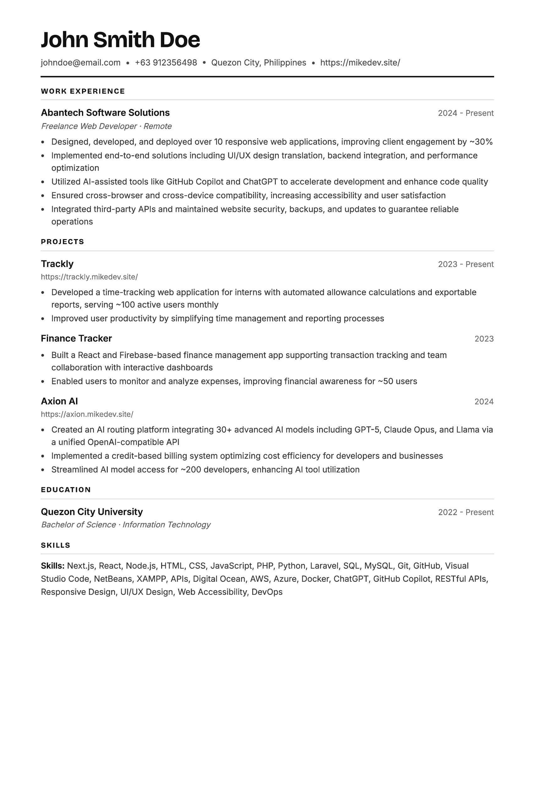 Resume after AI optimization